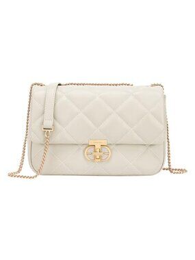 Womens Quilted Genuine Leather Crossbody Shoulder Hobo Bag 3 Carrying Styles